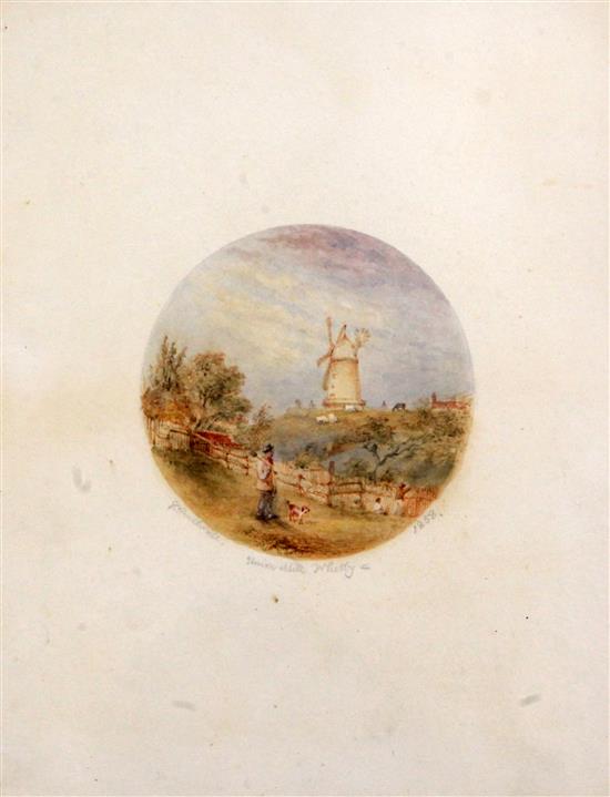 George Weatherill (1810-1890) Union Mill, Whitby, overall 8.5 x 6.75in.